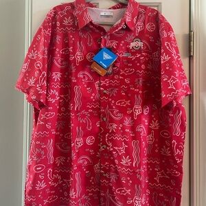Brand New Columbia Men's Ohio State Red Casual Shirt